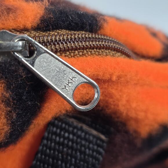 Set of Vintage 90s Orange Camo Fleece Small Organizer Belt Bags 8x4" Hunting - Picture 11 of 11